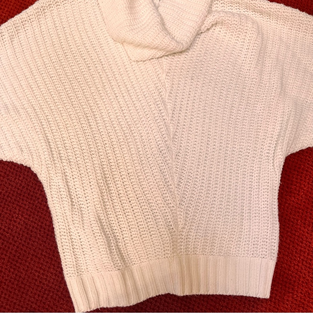 ♥️2xHost Pick♥️Harlowe & Graham oversized white sweater, size large - Picture 7 of 9